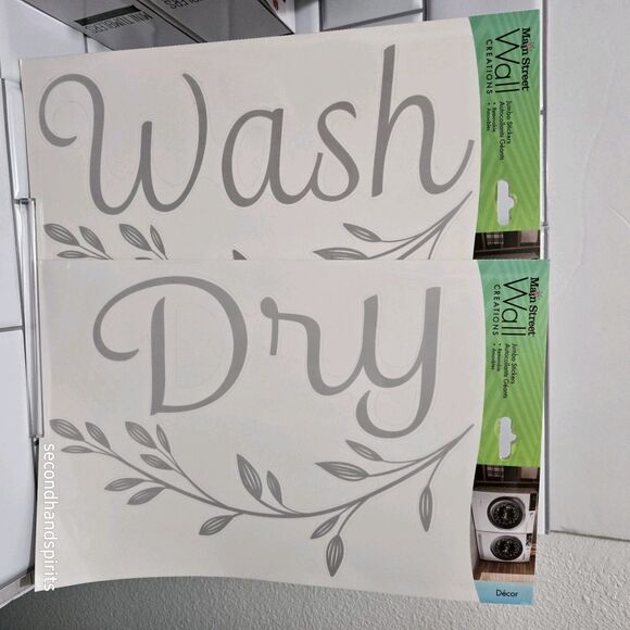 Wash and Dry Decal Sticker  Vinyl Laundry Stickers For Washer And Dryer - Picture 1 of 3